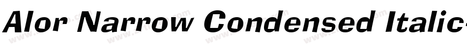 Alor Narrow Condensed Italic字体转换